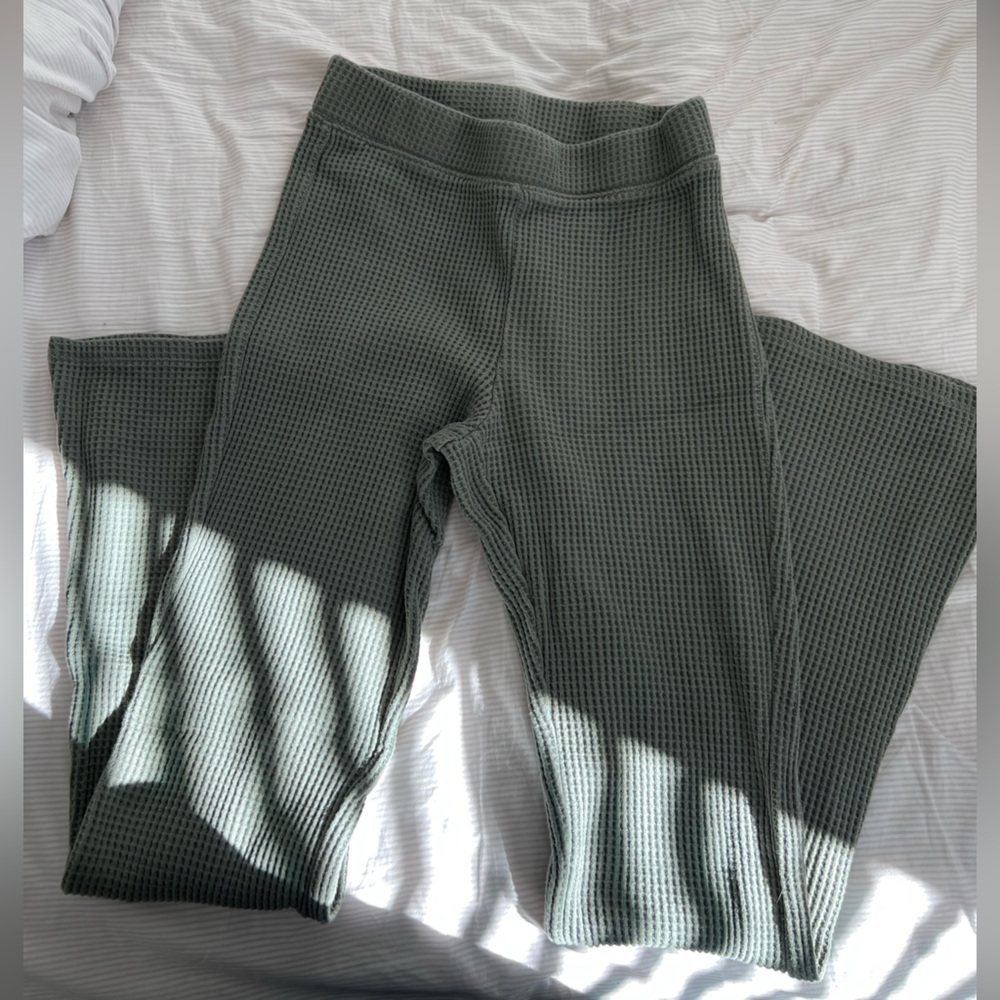 aerie flare waffle leggings